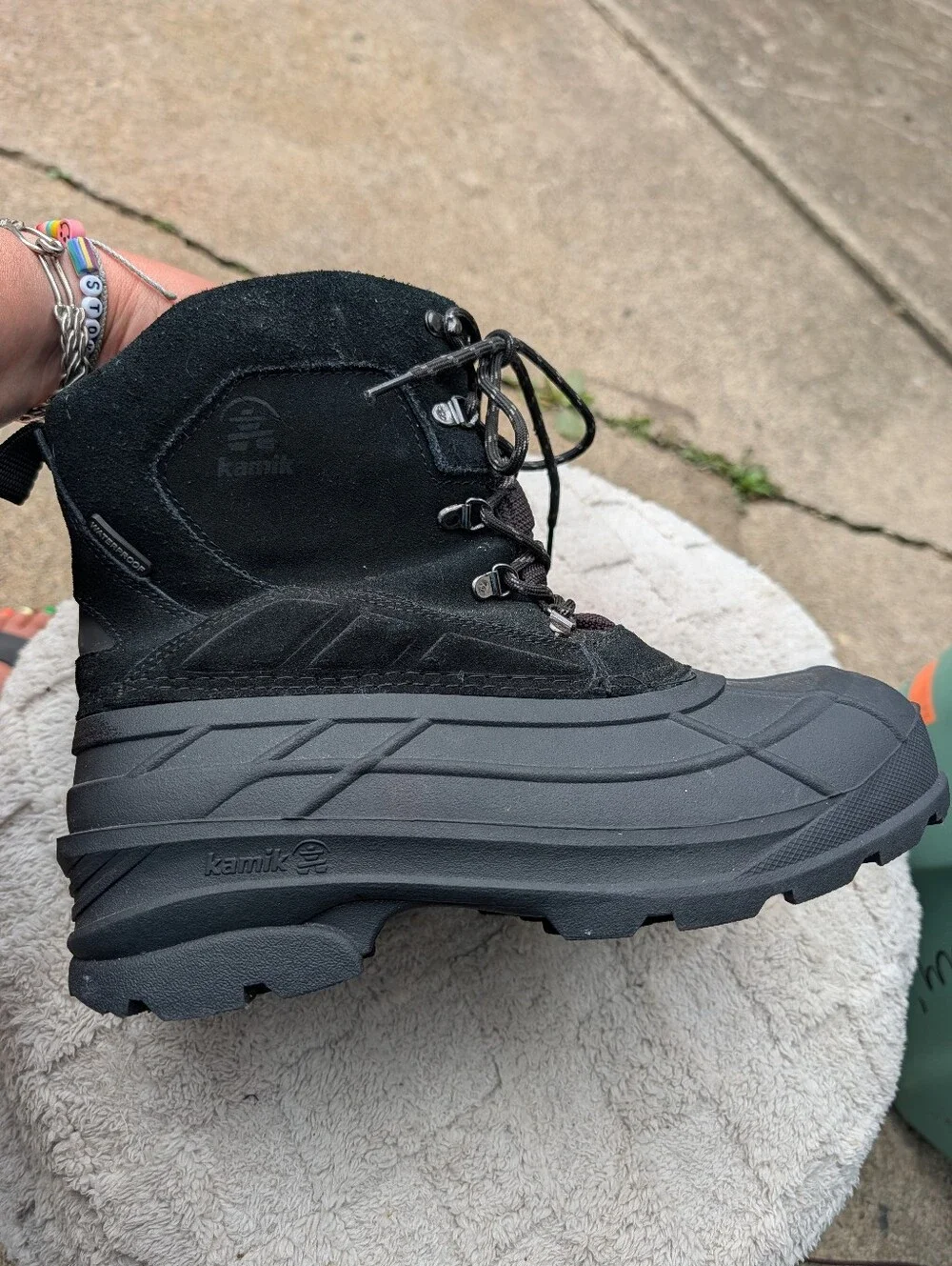 Men's Kamil Black Insulated Winter Boots Size 11